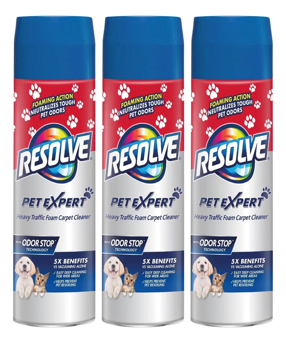 Espuma Limpiadora de Alto Tráfico para Mascotas - Paquete de 3 Unidades - Ideal para Hogares Activos y Fácil de Usar
