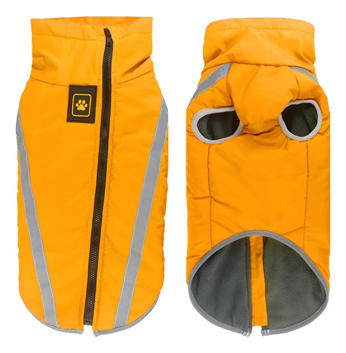 Abrigo Impermeable para Perros - Chaqueta Caliente de Invierno para Mascotas - Diseño Amarillo Duradero y Cómodo - Protege contra el Frío y la Lluvia