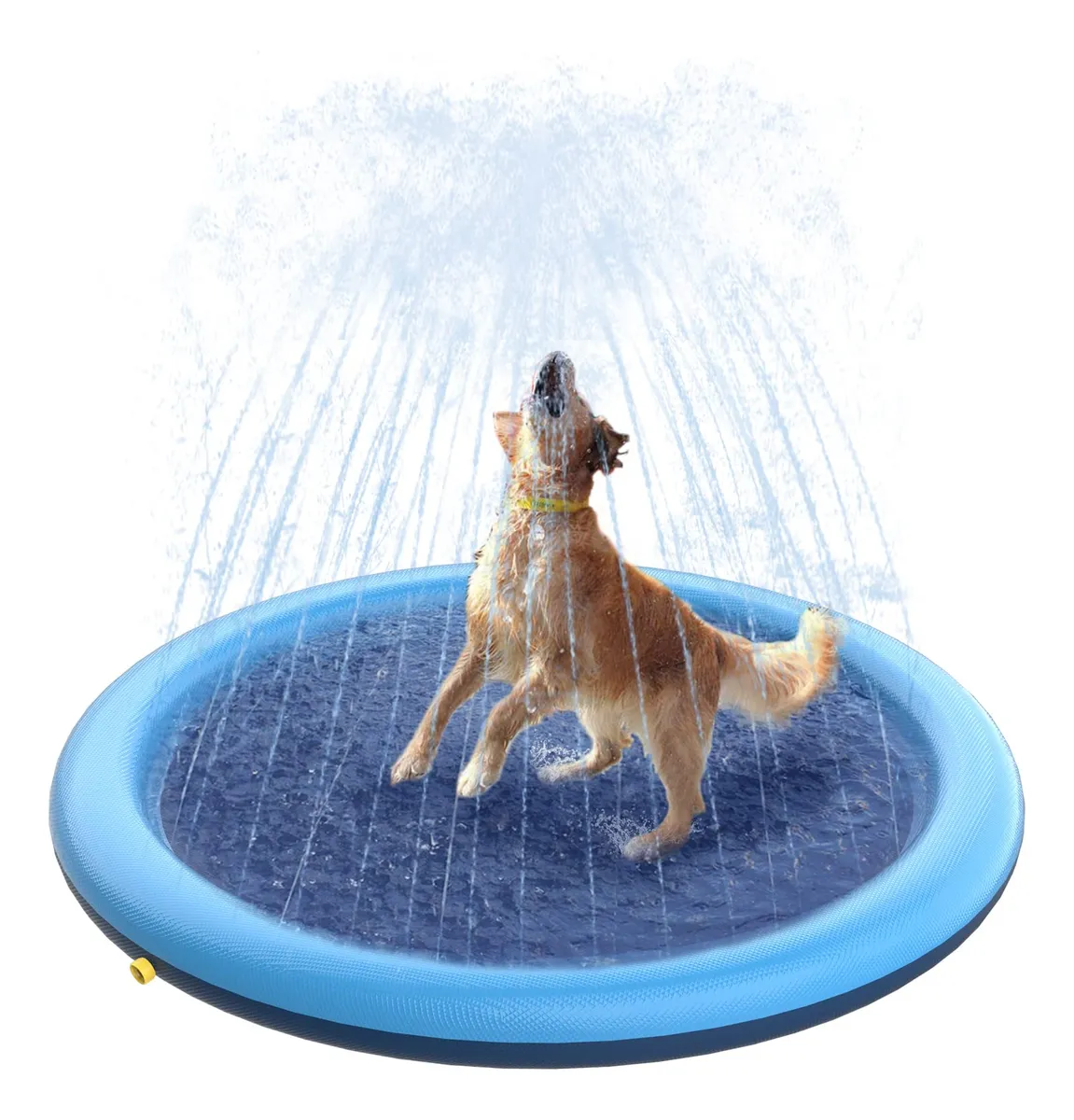 Piscina Antideslizante para Perros Grandes 51" | Refrescante y Segura | Fácil Montaje | Ideal Verano