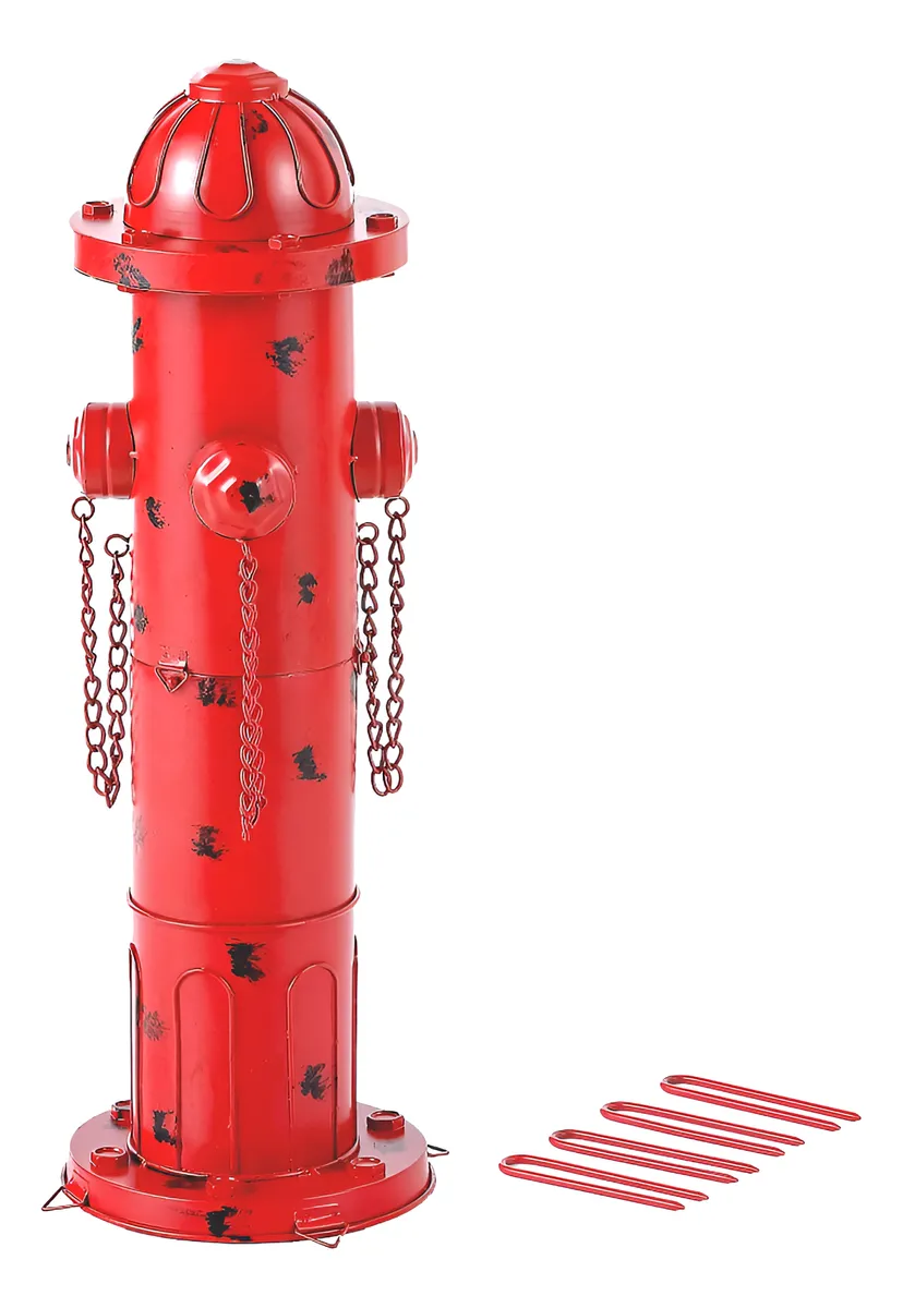 Boca de Incendios Decorativa para Perros | Figura Ornamental de Metal Resistente | Adorno Estilo Vintage para Jardín y Exterior