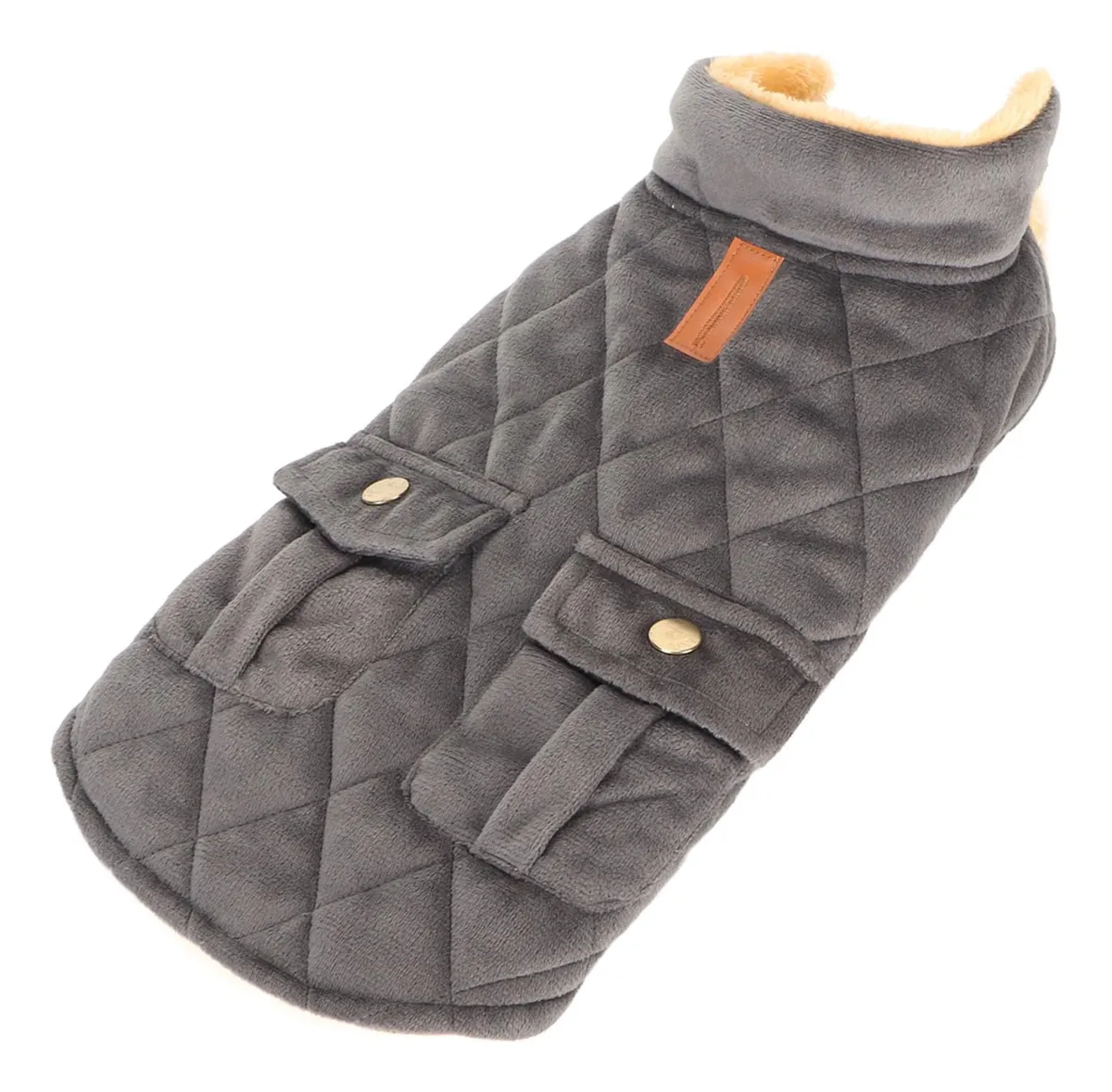 Abrigo Acolchado Invierno Perro Salchicha Gris | Calidez y Protección Óptima para tu Mascota | Diseño Duradero y Estilizado