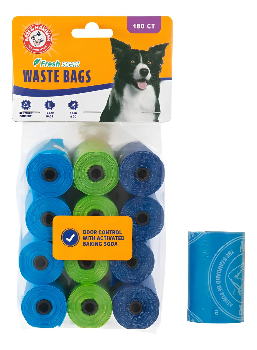 180 Bolsas Desechables para Excrementos de Perro: Higiene y Comodidad Variada para Paseos y Limpieza Profesional