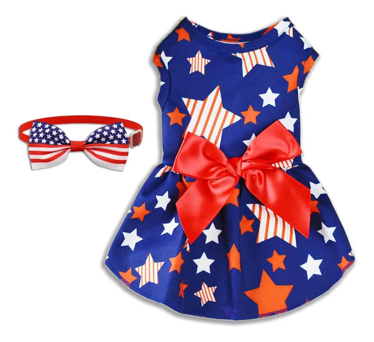 Vestido Patriótico para Perro con Diseño del Día de la Independencia | Ropa para Mascotas con Estilo | Ideal para Celebraciones | Adorable y Festivo