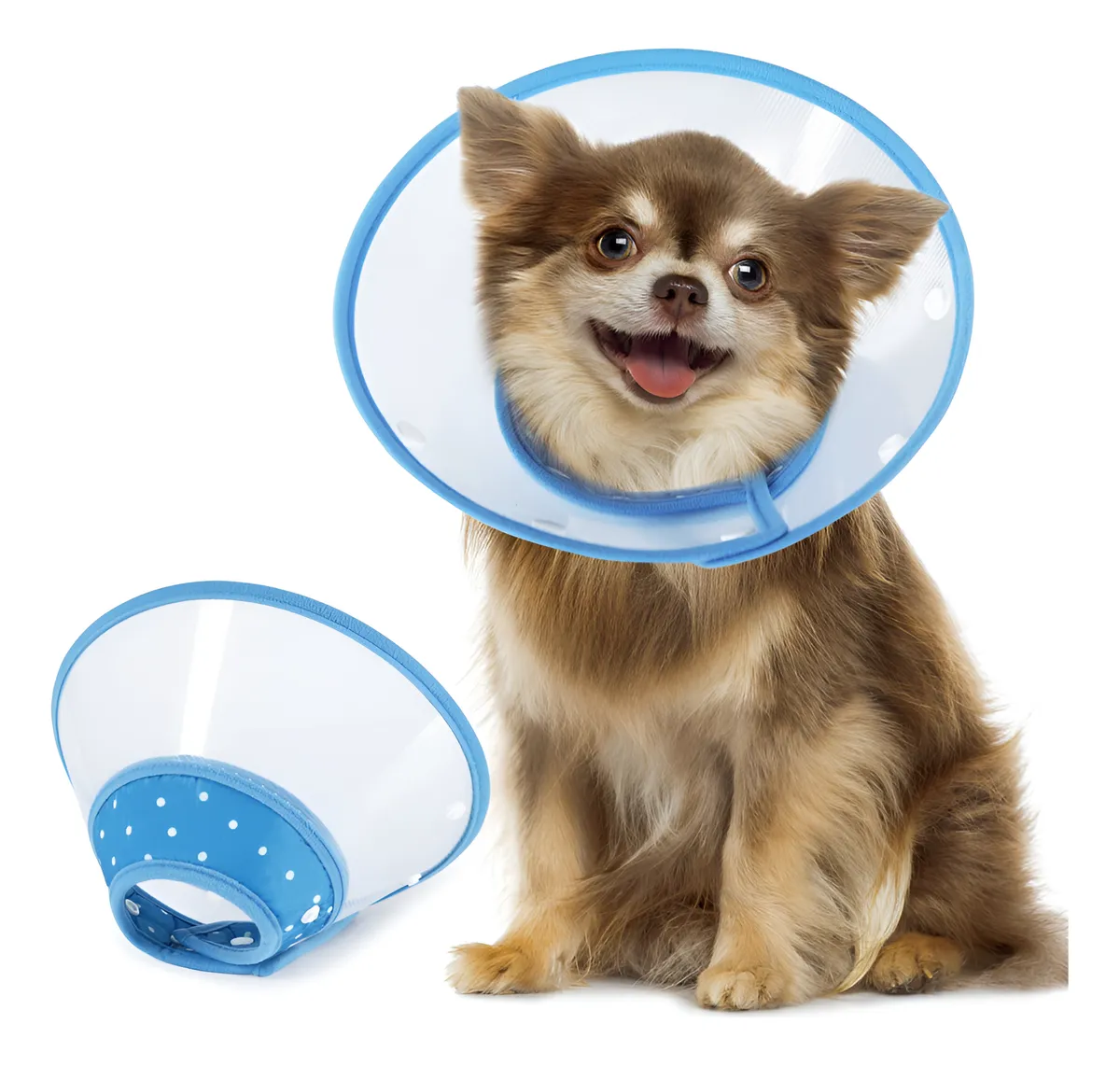 Collarín Ajustable para Mascotas Liviano Azul - Comodidad y Seguridad para tu Perro o Gato - Diseño Moderno y Duradero