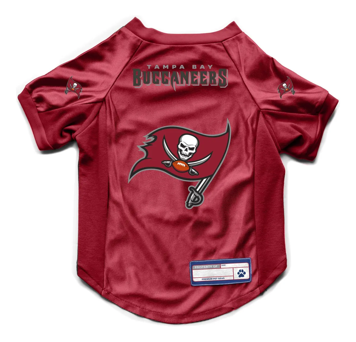 Camiseta Elástica para Mascotas Tampa Bay Buccaneers Unisex - Ropa Deportiva Oficial - Transpirable y Cómoda para Perros y Gatos - Ideal para Fans de la NFL