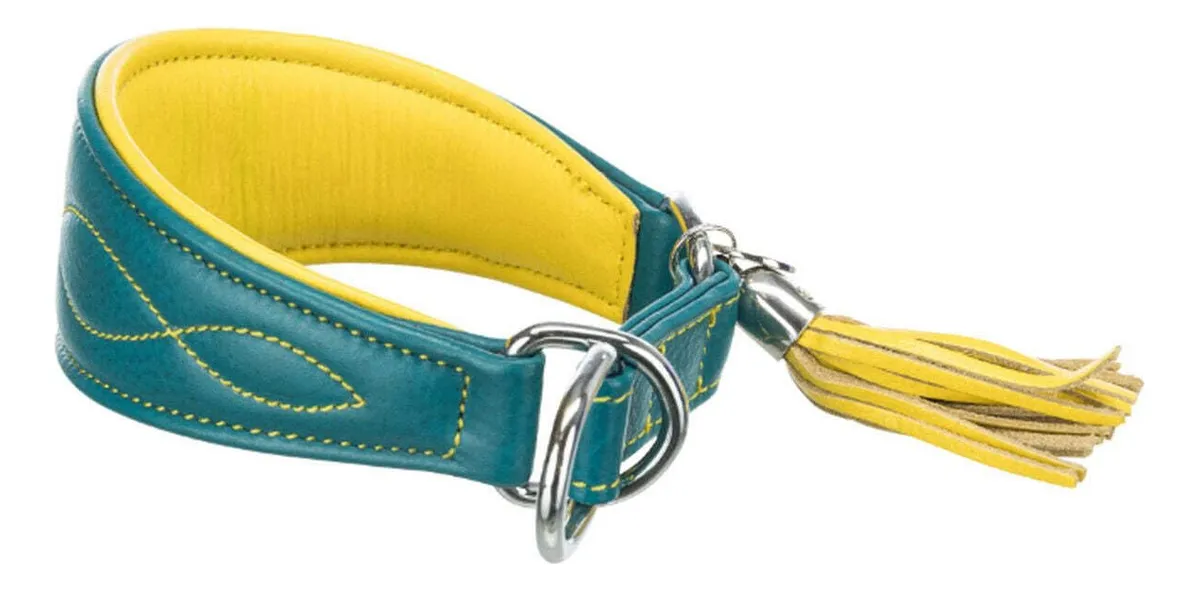 Collar Active Komfort para Galgos - Ajustable Talla XS-S - Azul Petróleo Suave y Resistente para Paseos Diarios - Máximo Confort y Seguridad