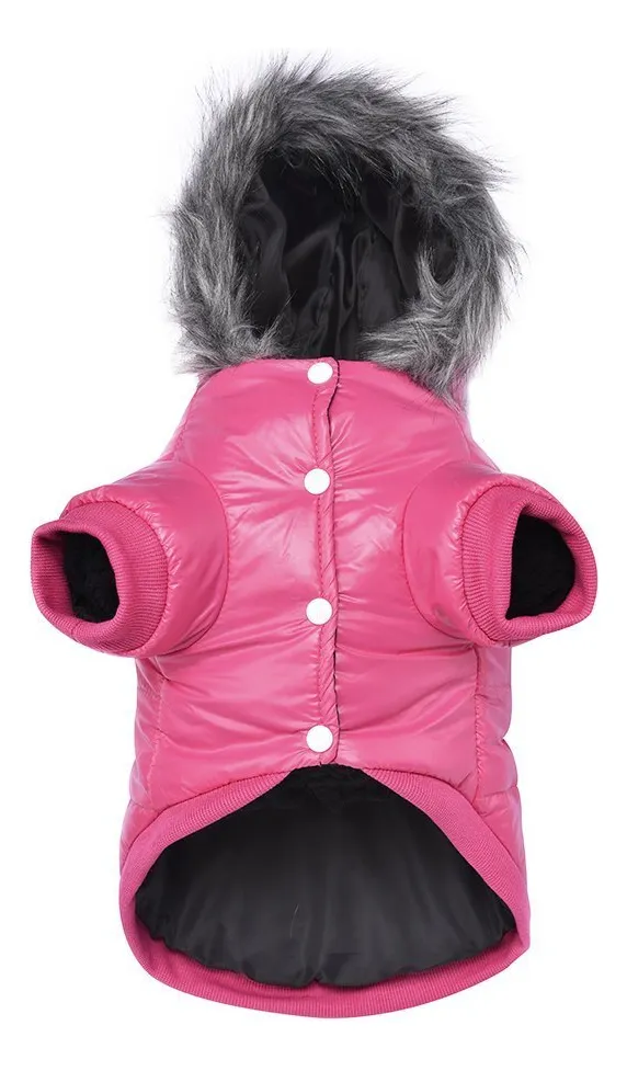 Abrigo Acolchado Cálido para Perros Pequeños - Protección Invierno Rosa Rebel Fun - Ideal para Mascotas - Estilo y Confort