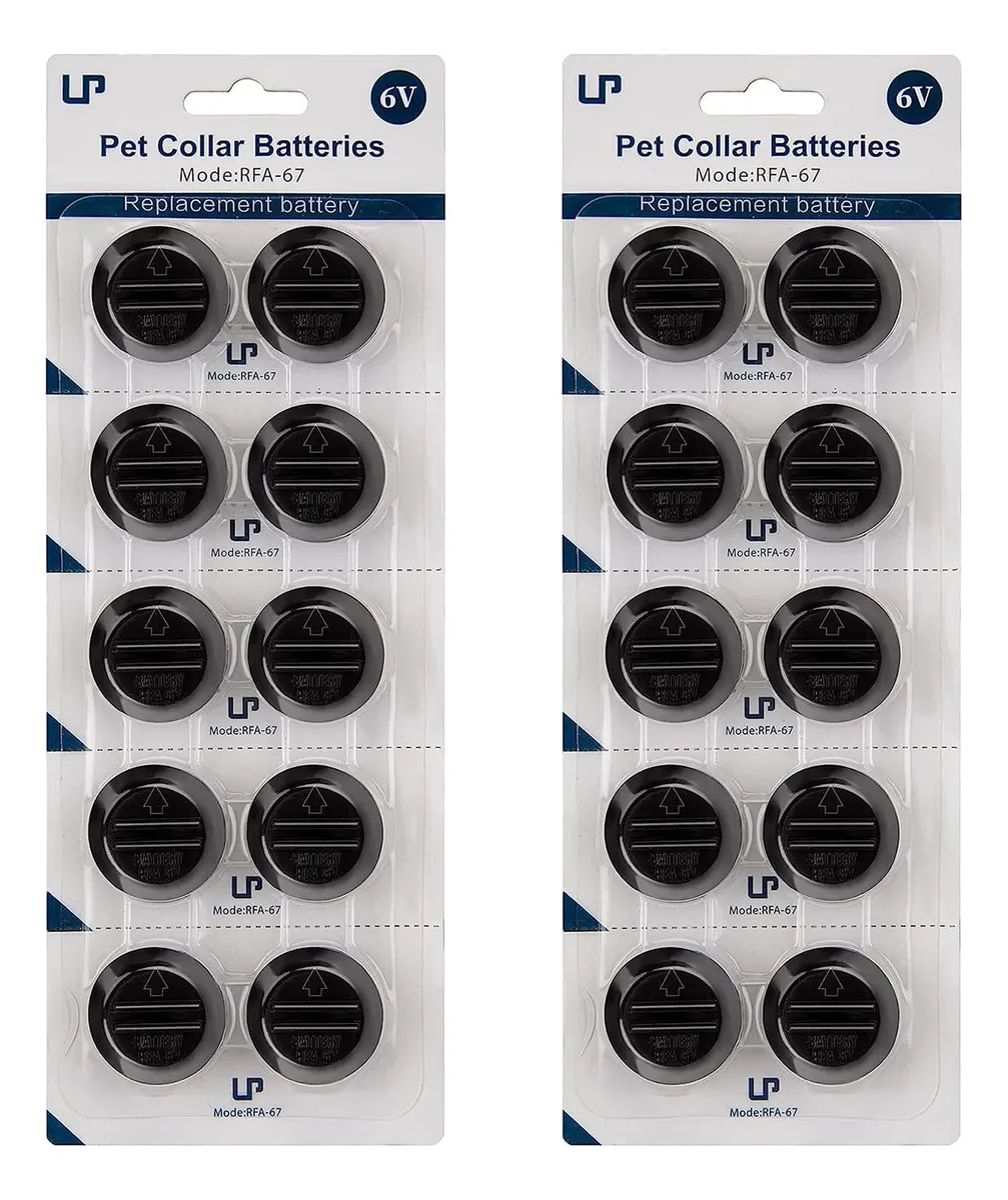 Baterías de Repuesto para Collar Seguro para Mascotas | Paquete de Baterías Duraderas para Collar de Perro | Colores y Tamaños Variados