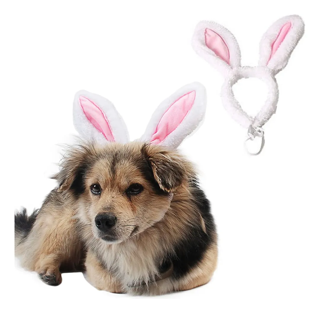 Diadema Suave para Mascotas con Orejas de Conejo Adorables - Accesorios Festivos para Perros y Gatos - Comodidad y Estilo Único para tu Mascota - Color Personalizable