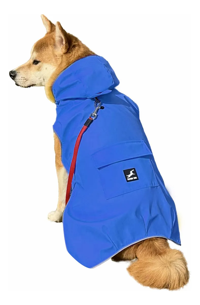 Chamarra Impermeable Reflectante para Perros Azul Ajustable | Protección Total contra Lluvia y Frío | Seguridad Nocturna Visible | Ropa para Mascotas Resistente y Cómoda | Azul