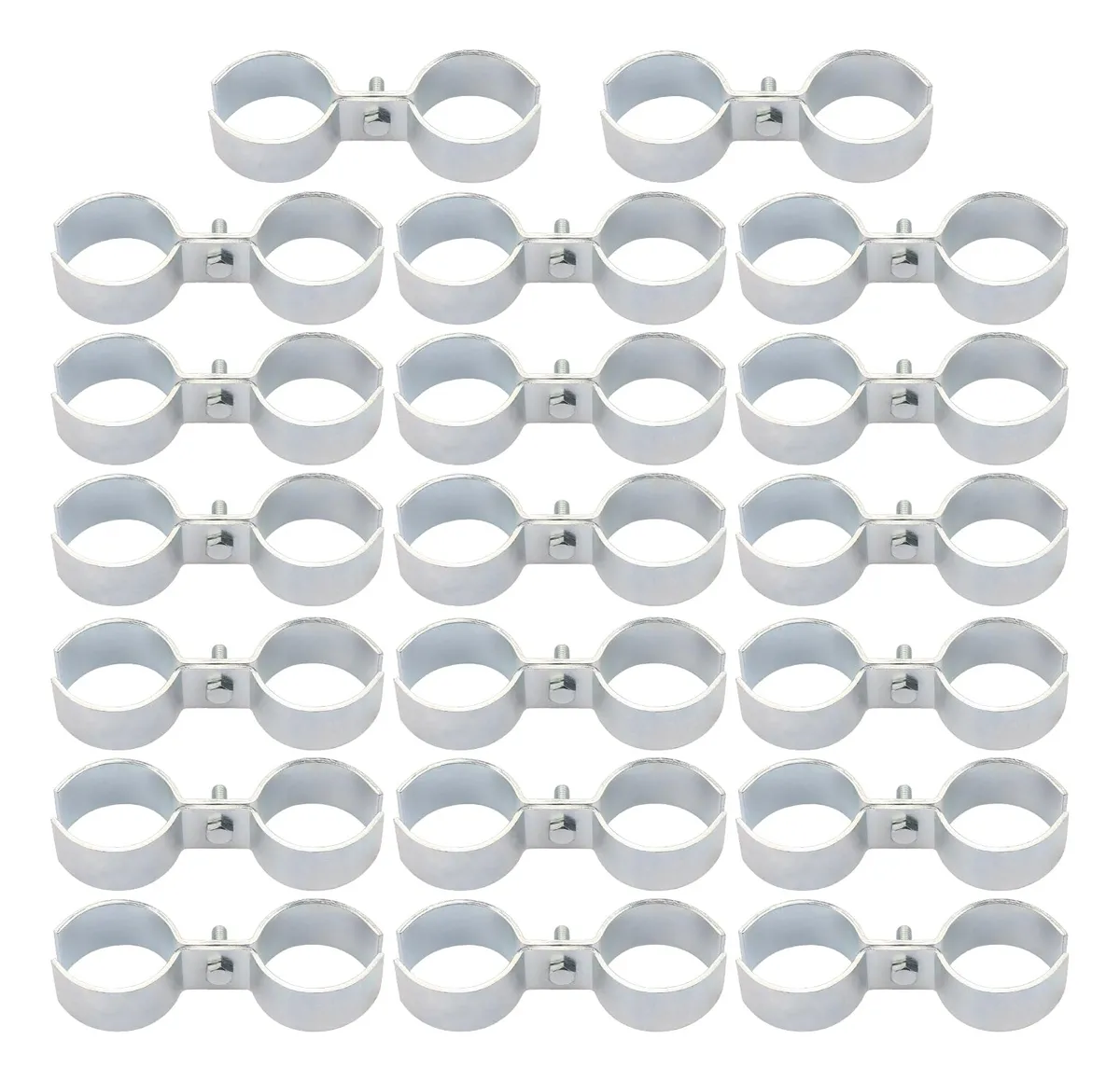 Abrazaderas para Perreras: 20 Juegos de Pernos y Tuercas de Platingalvanizado para Seguridad y Montaje Duradero. Solución Resistente a la Corrosión para Estructuras Caninas.