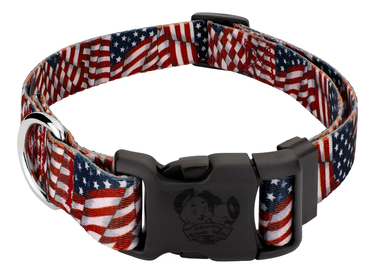 Collar de Perro Patriótico Lujo "American Pride" - Diseño Exclusivo Homenaje a USA - Ideal para Perros con Estilo y Orgullo Americano