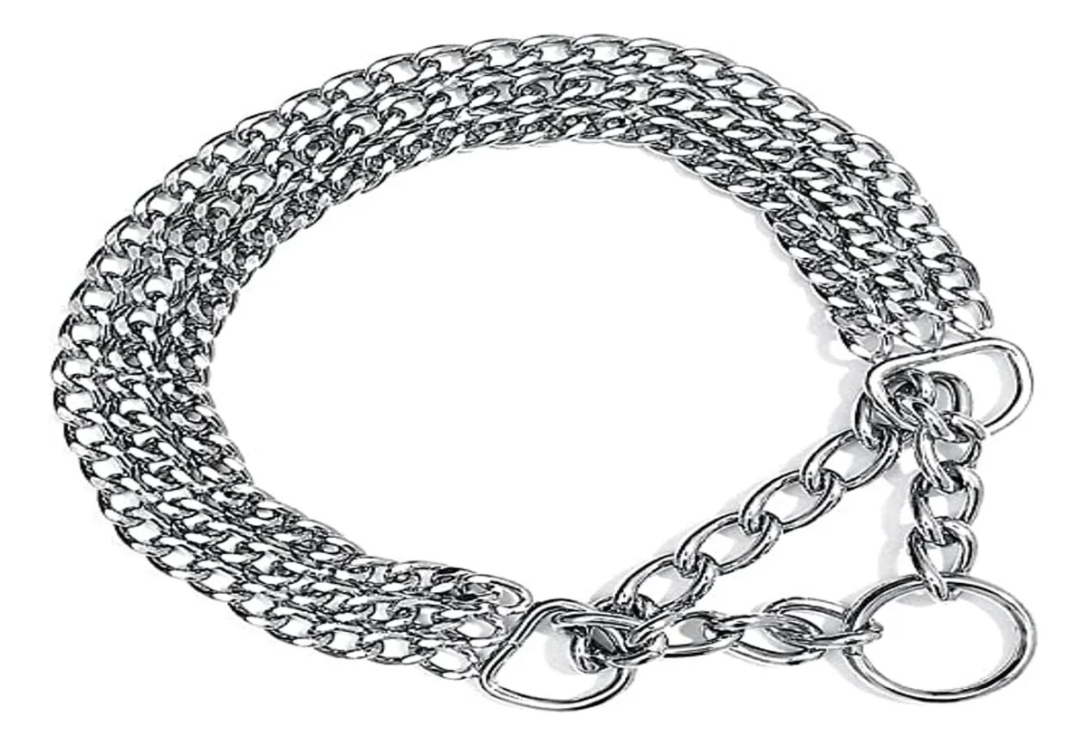 Cadena Semiahorcada Triple Fila 45cm Silber con Alivio de Estrés - Elegante Accesorio de Moda para Mujeres