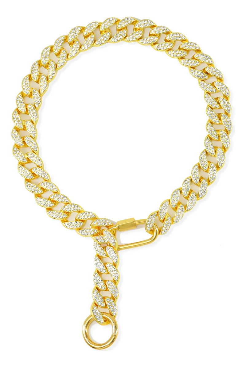 Collar Cadena Eslabones Cubanos Dorados Ajustable para Hombre y Mujer | Baño Oro 18K | Estilo Hip Hop y Urbano | Elegante y Duradero