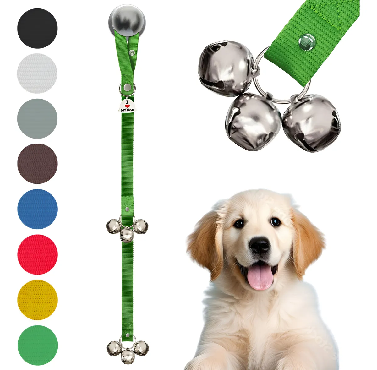 Camping Carpa Entrenamiento Perros con Campanas Verdes - Refugio Resistente y Seguro para Adiestramiento al Aire Libre