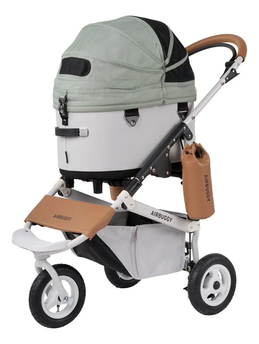 Airbuggy Dome3 Set Regular: Cochecito Premium para Mascotas en Bosque Moss - Paseos Cómodos y Seguros para Perros y Gatos - Diseño Elegante y Funcional