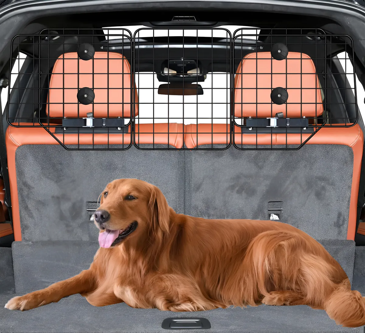 Barrera de Seguridad Ajustable Negra para Perros en SUV, Vehículos y Camionetas | Protección Total en Viajes
