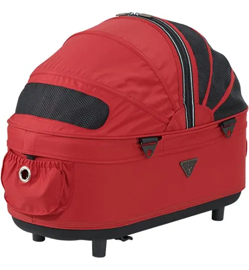 Airbuggy Domo 2 para Mascotas Individual - Cochecito Portátil y Seguro para Perros y Gatos - Tamaño Mediano - Color True Red Vibrante