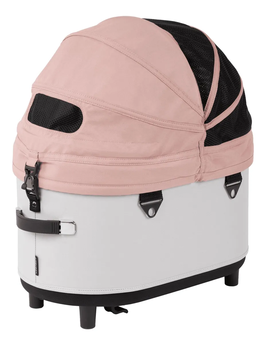 Airbuggy Cúpula de Algodón para Mascotas | Carrito Plegable Resistente y Cómodo | Color Bayas de Salmón | Ideal para Paseos y Viajes con tu Perro o Gato