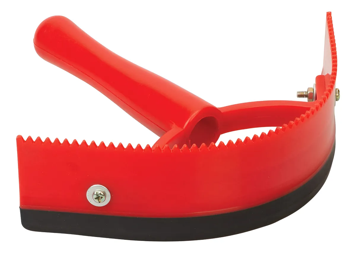 Raspador de Sudor Curry Grueso Rojo/Negro Profesional para Ejercicio y Deporte | Limpieza Rápida y Eficaz | Ideal para Gimnasio y Entrenamiento