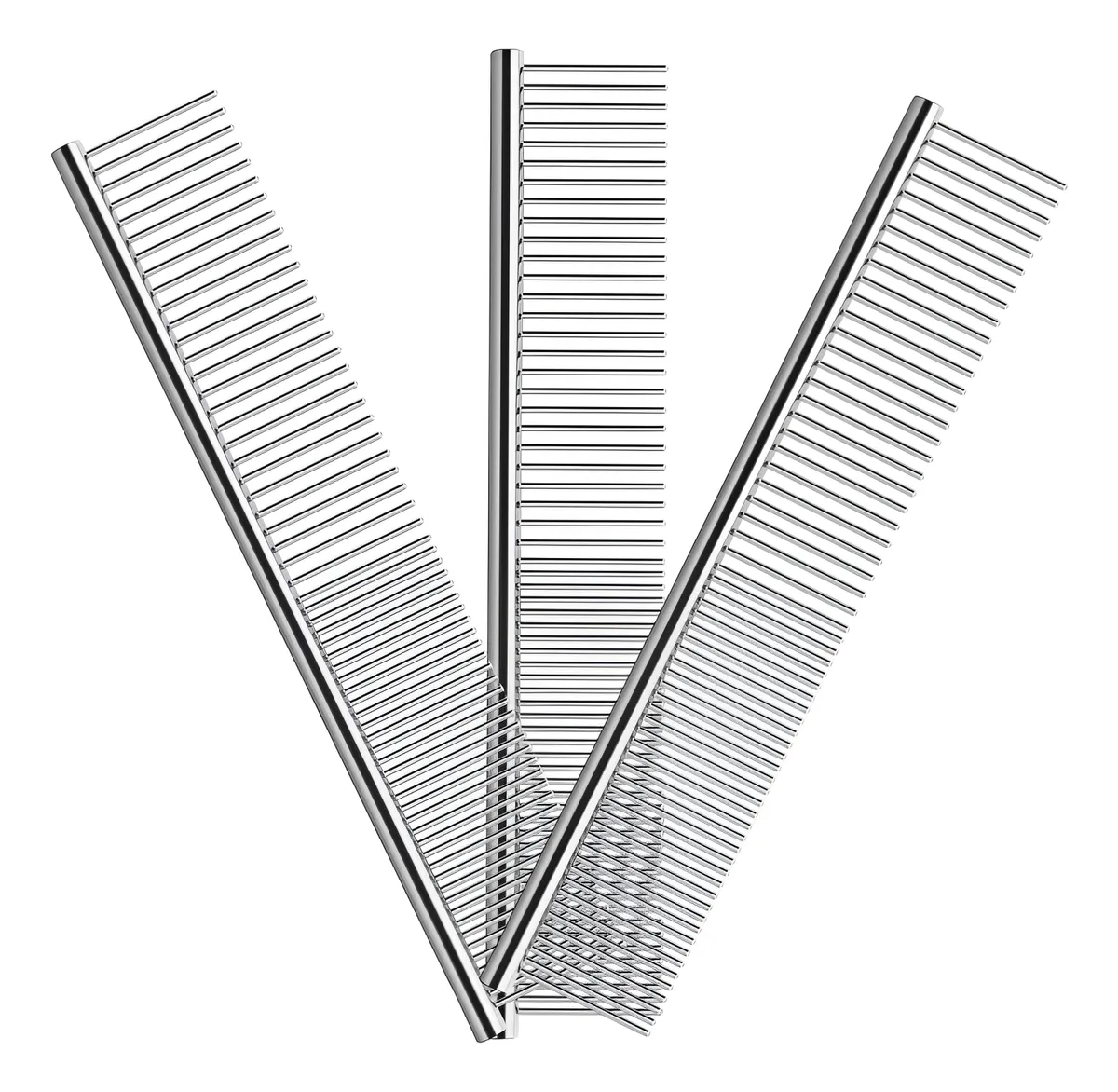 Pack 3 Peines de Aseo para Perros - Herramienta Profesional para el Cuidado del Pelaje - Elimina Pelo Muerto y Desenreda Fácilmente - Kit Esencial para Higiene Canina