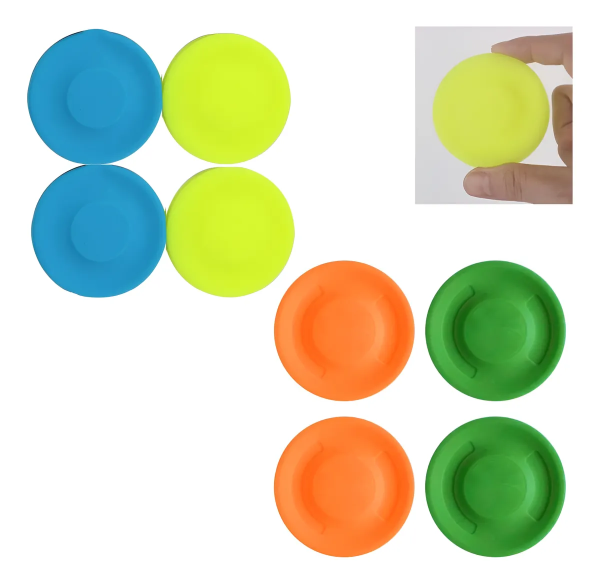 Mini Frisbee de Silicona Pack 8 Unidades para Deportes y Playa ...