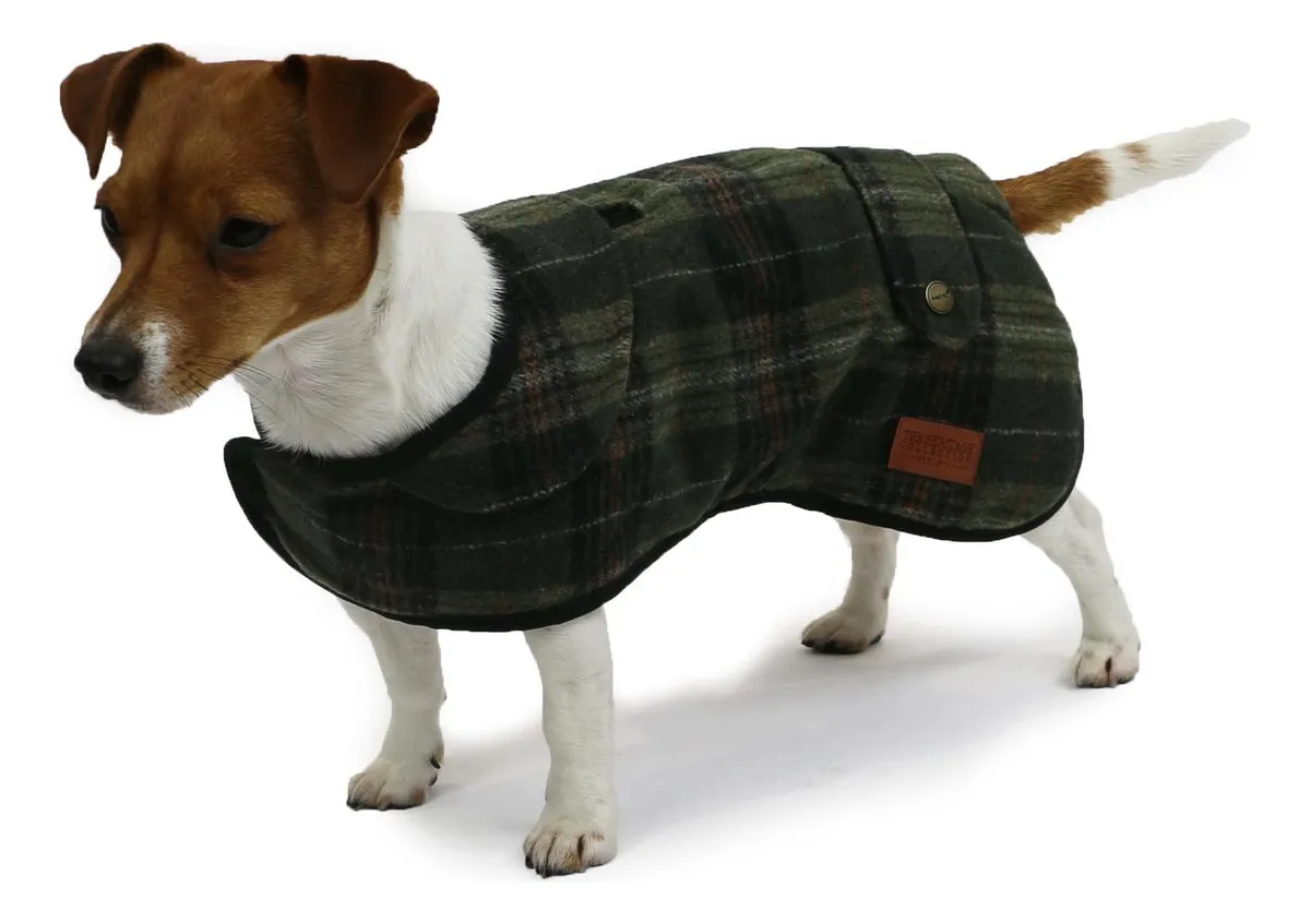Abrigo a Cuadros Verdes Ancol Heritage para Mascotas - Estilo Clásico y Calidez para tu Perro - Diseño Duradero y Cómodo - Color Verde