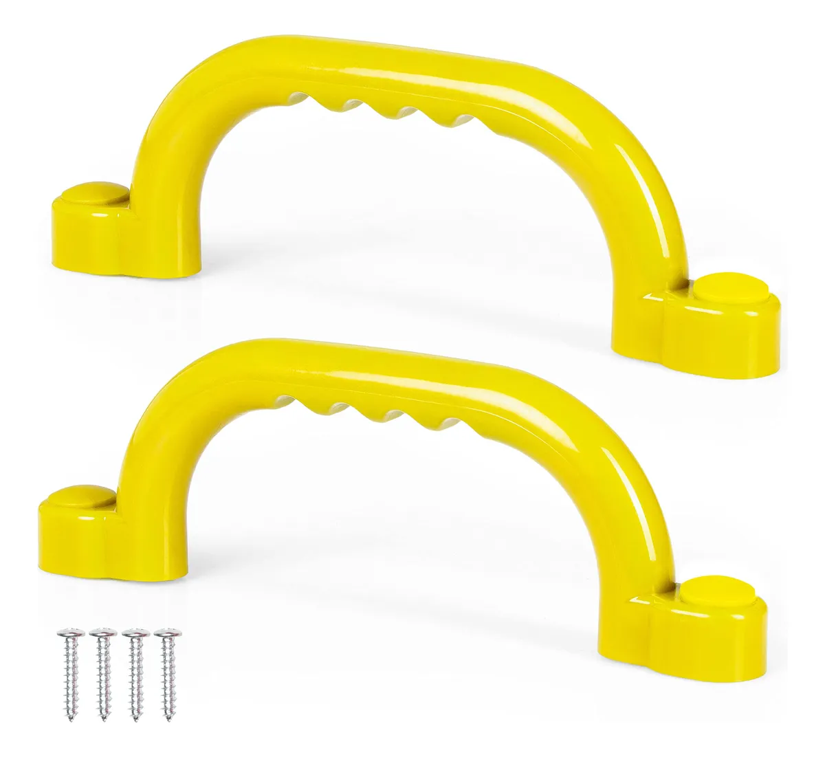 Asas de Seguridad para Parque Infantil - Paquete de 2 Unidades - Color Amarillo Brillante - Diseño Resistente para Niños y Niñas - Fácil Instalación