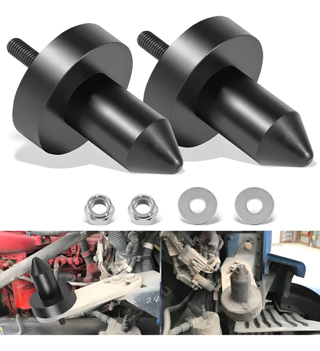 Paquete de 2 Pines de Capucha para Camiones Kenworth - Accesorios Esenciales para Camioneros y Dueños de Kenworth - Repuestos de Alta Calidad para Mantenimiento y Mejora