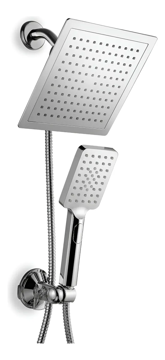 Cabezal de Ducha Lluvia Cuadrado Ultra Lujoso Cromado de Alta Presión para Baño - Experiencia SPA en Casa