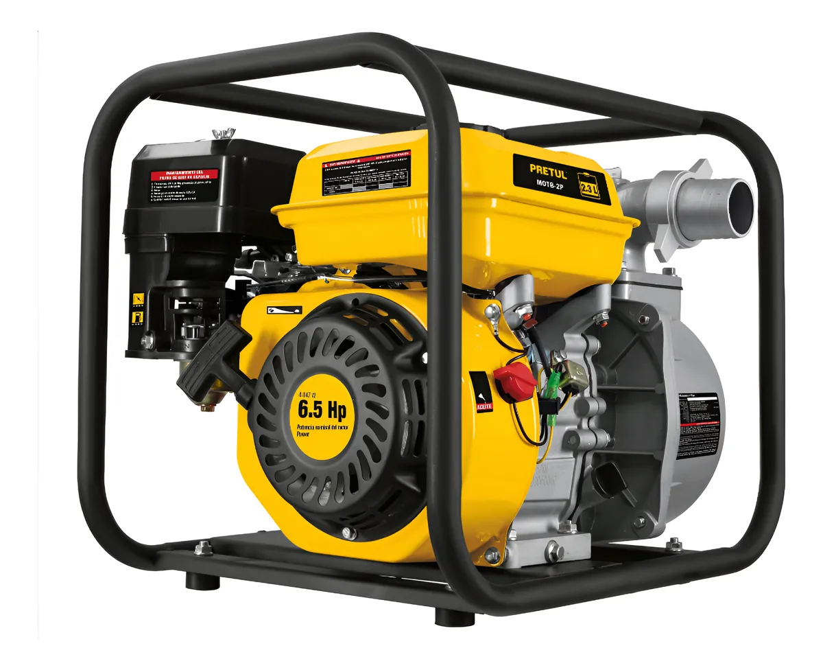 Motobomba Autocebante Gasolina 6.5 HP para Uso Agrícola - Alta Potencia y Rendimiento Eficiente en Bombeo de Agua