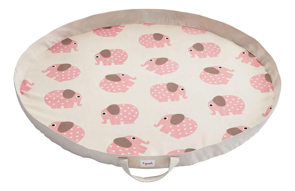 Alfombrilla de Juego con Bolsa de Almacenamiento Elefante - Espacio Divertido y Organizado para Niños | Ideal para Guardar Juguetes | Duradera y Segura | Diseño Infantil Encantador