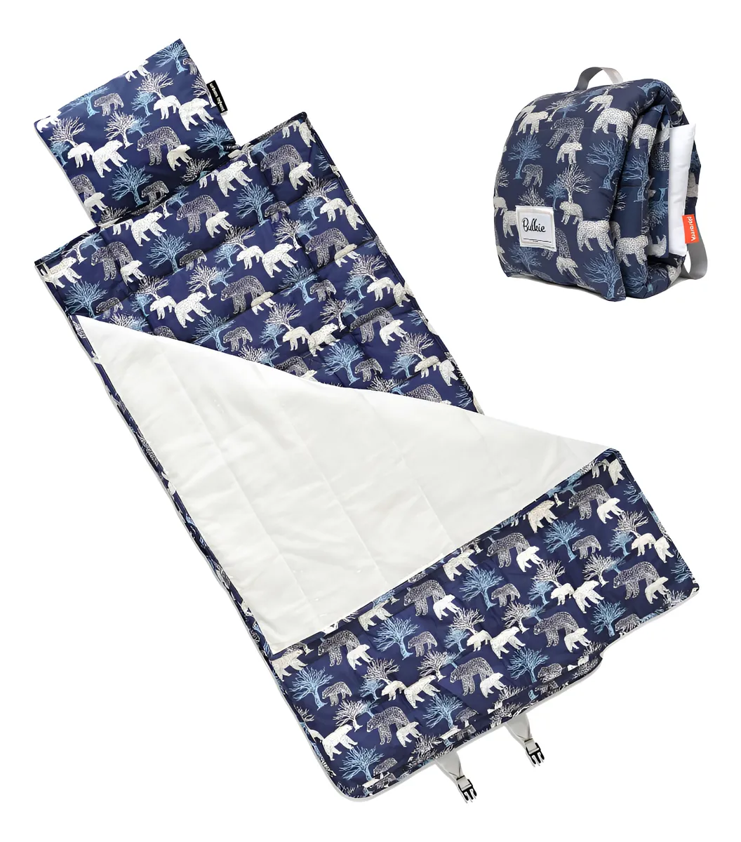 Almohadilla de Descanso Infantil "Bears" - Portátil y Cómoda para Viajes y Siestas - Diseño Divertido para Niños - Fácil de Transportar para Bebés y Niñas