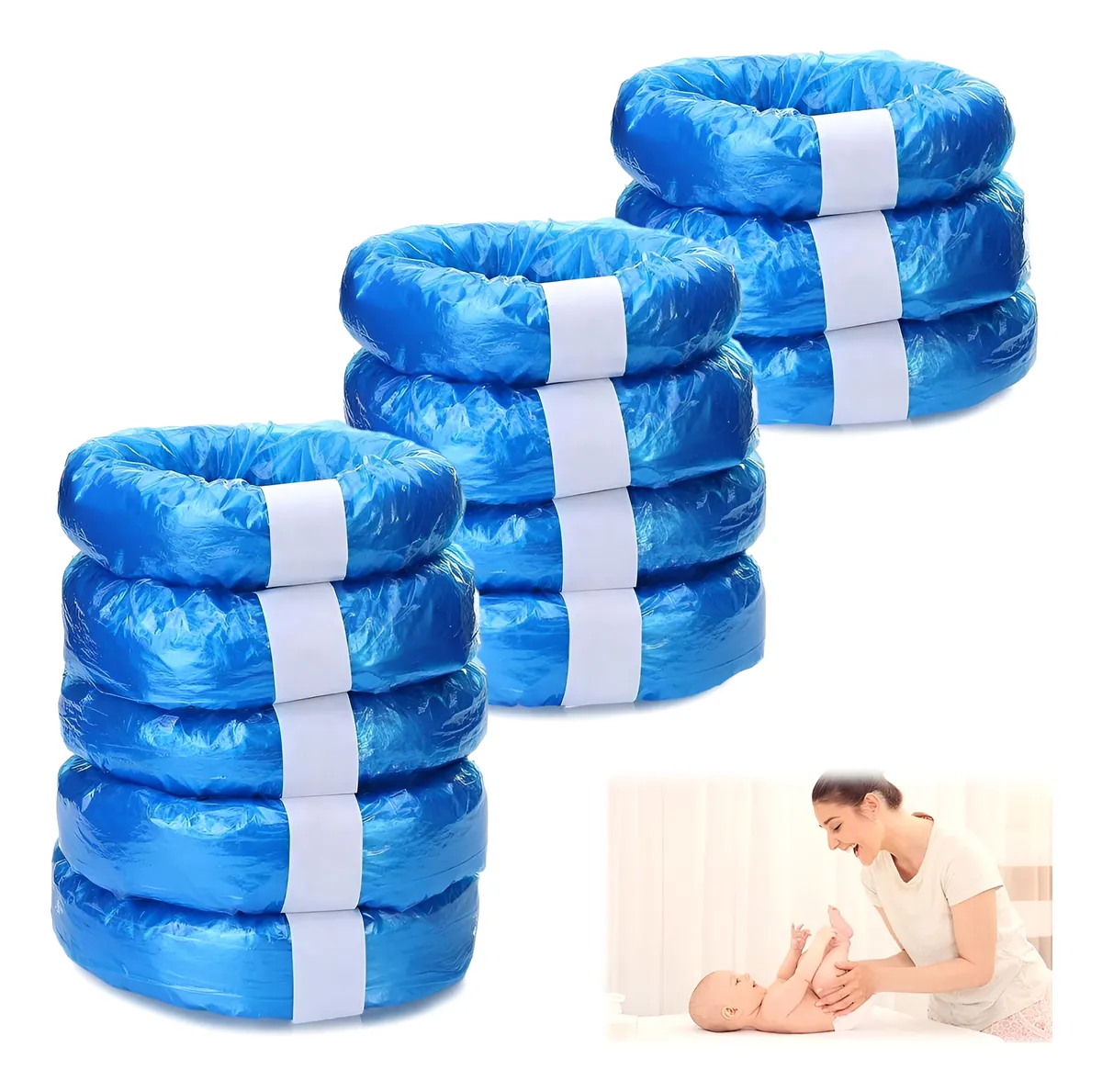 10 Cartuchos Recambio para Cubos de Pañales Bebé: Higiene y Control de Olores para un Hogar Fresco | Compatibles con la Mayoría de Cubos