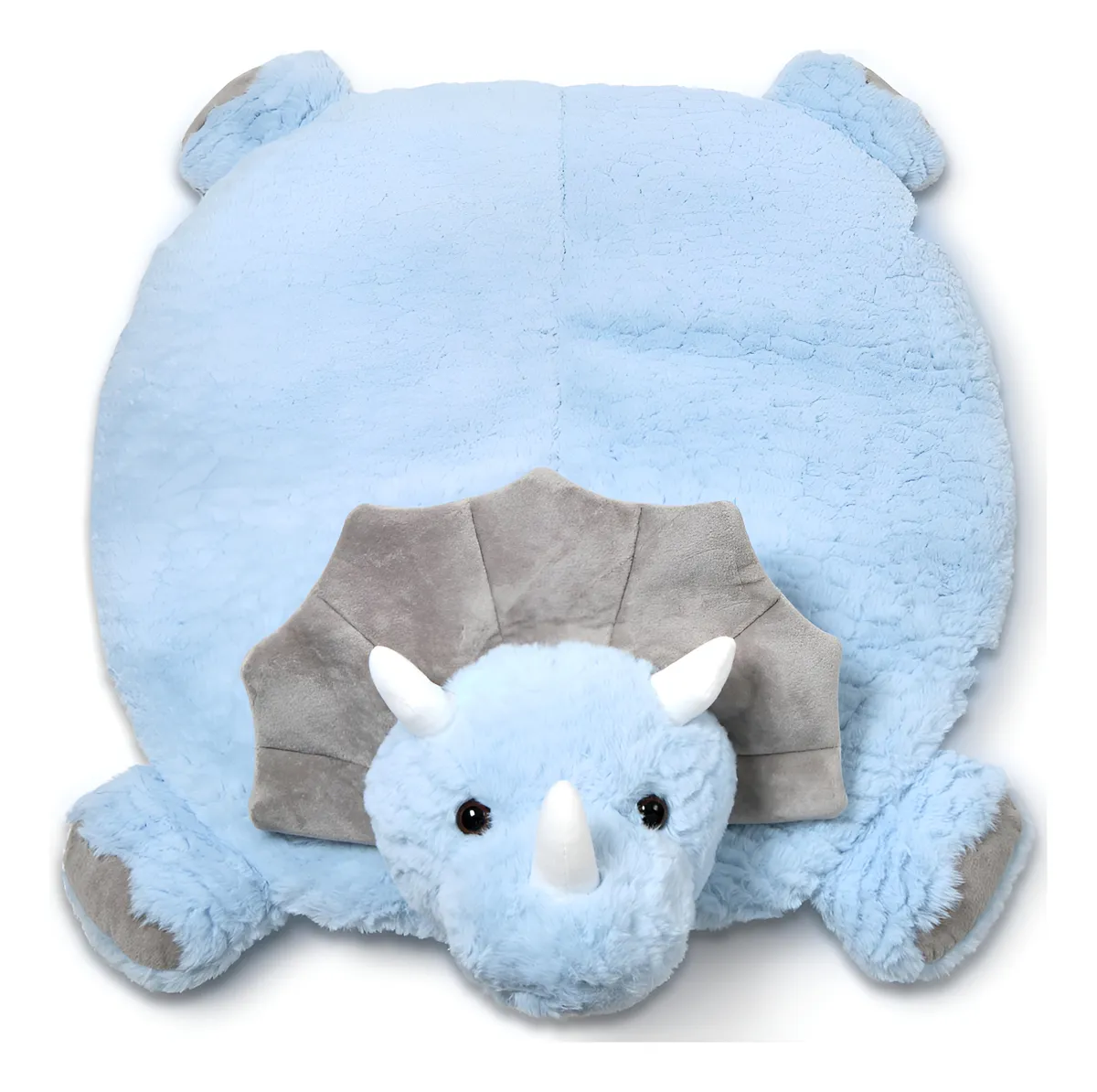 Alfombra Manta de Peluche para Bebé Dinosaurio Felpa Azul Suave y Segura para Juegos y Decoración Infantil