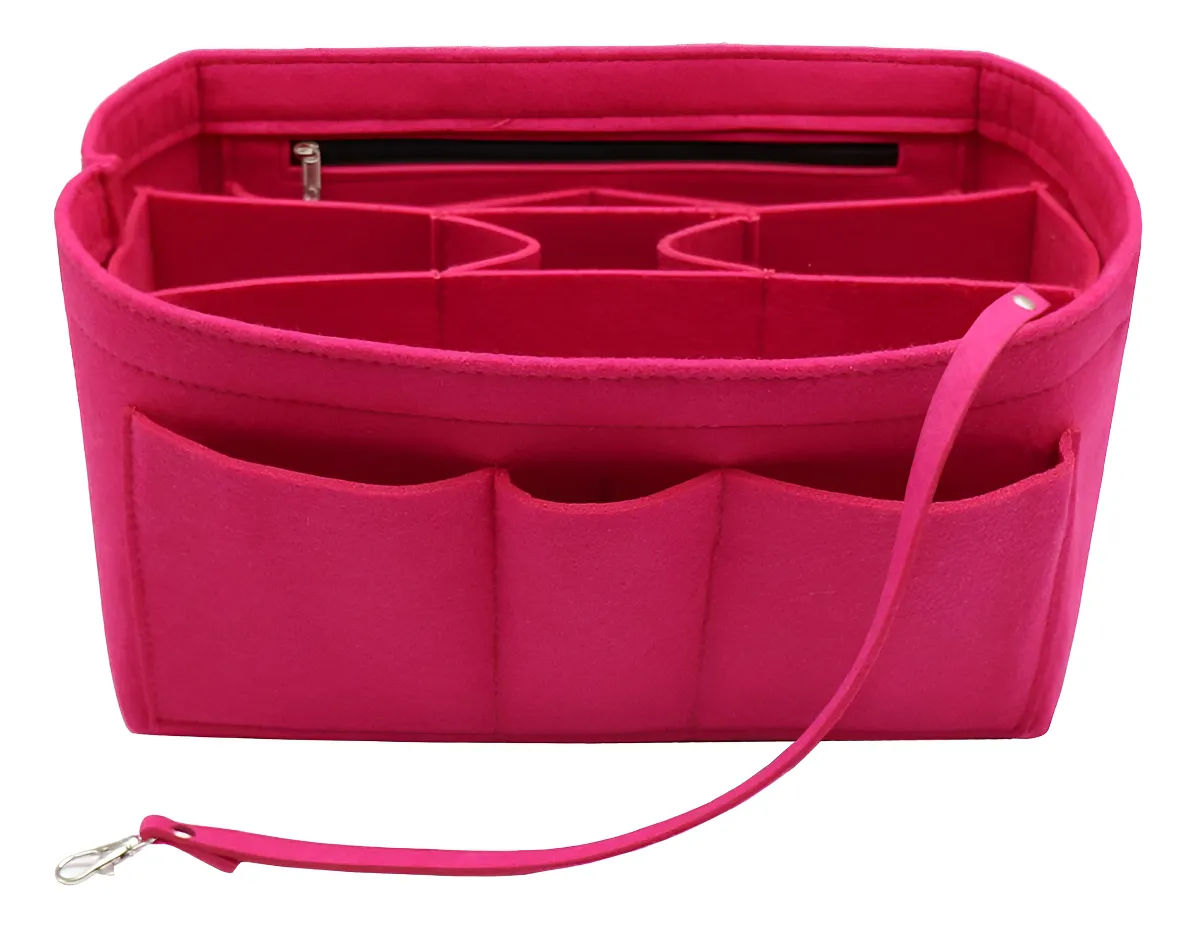 Bolsa Organizadora de Pañales de Fieltro Rosado, Tamaño Pequeño, Ideal para Bebé y Viajes | Almacenamiento Práctico y Elegante