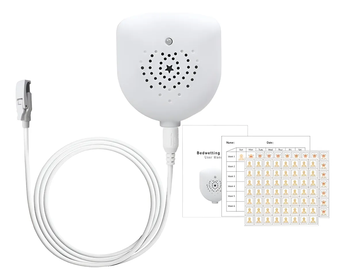 Alarma de Enuresis Recargable USB para Niños y Niñas | Dispositivo Inteligente Anti-mojado Nocturno | Solución Efectiva para la Cama Seca