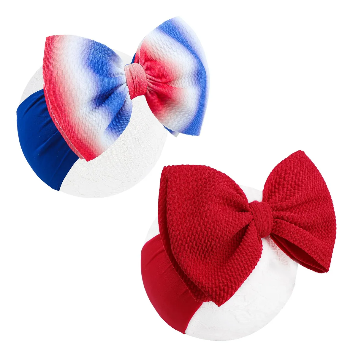 Accesorios para el Cabello de Recién Nacidos Estilo 4 de Julio | Diademas, Lazos y Pinzas | Decoración Patriótica para Bebés y Niñas Pequeñas