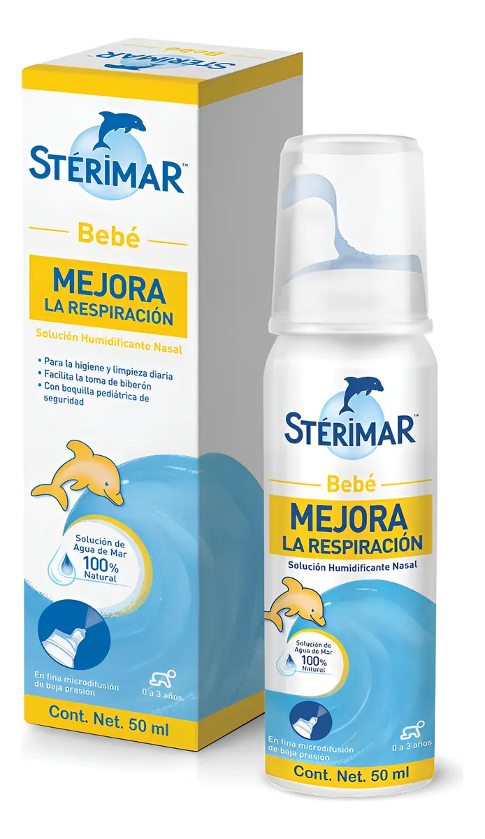 Humectante Nasal Natural Bebé con Agua de Mar: Alivio Suave para Congestión, Limpieza y Bienestar Respiratorio Infantil