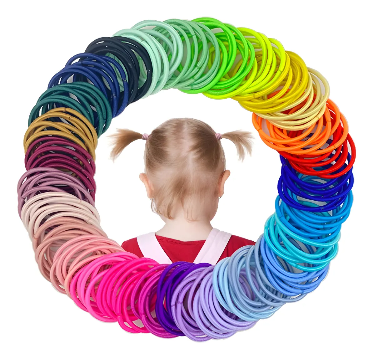 300 Lazos Elásticos para el Pelo de Bebé Sin Costuras | Suaves y Cómodos para Niñas Pequeñas | Accesorios de Cabello para Uso Diario