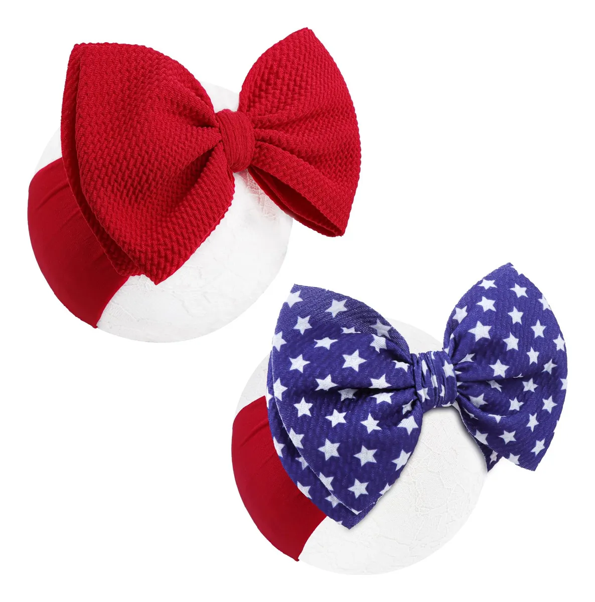 Diadema Celebración 4 de Julio - Tela Suave y Ligera, Estilo Patriótico Americano para Fiestas y Eventos Especiales