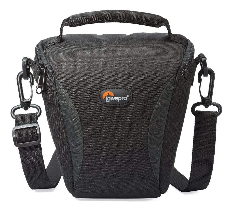 Bolsa de Hombro Toploading para Cámara DSLR Compacta | Protección y Acceso Rápido | Diseño Profesional | Compartimentos Ajustables | Color Negro Elegante