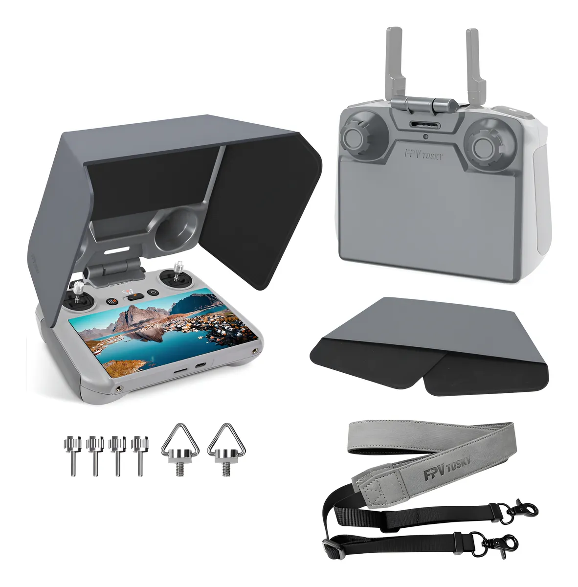 Parasol Protector con Cordón para DJI Mini 4 Pro y DJI Air 3 | Mejora la Visión y Protege tu Drone de Reflejos y Sol Directo | Accesorios Esenciales para Fotografía Aérea Profesional