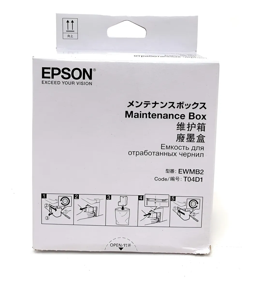 Caja de Mantenimiento de Tinta Epson T04D100 EcoTank - Recipiente de Residuos Original para Impresoras L Series - Garantía y Rendimiento Óptimo