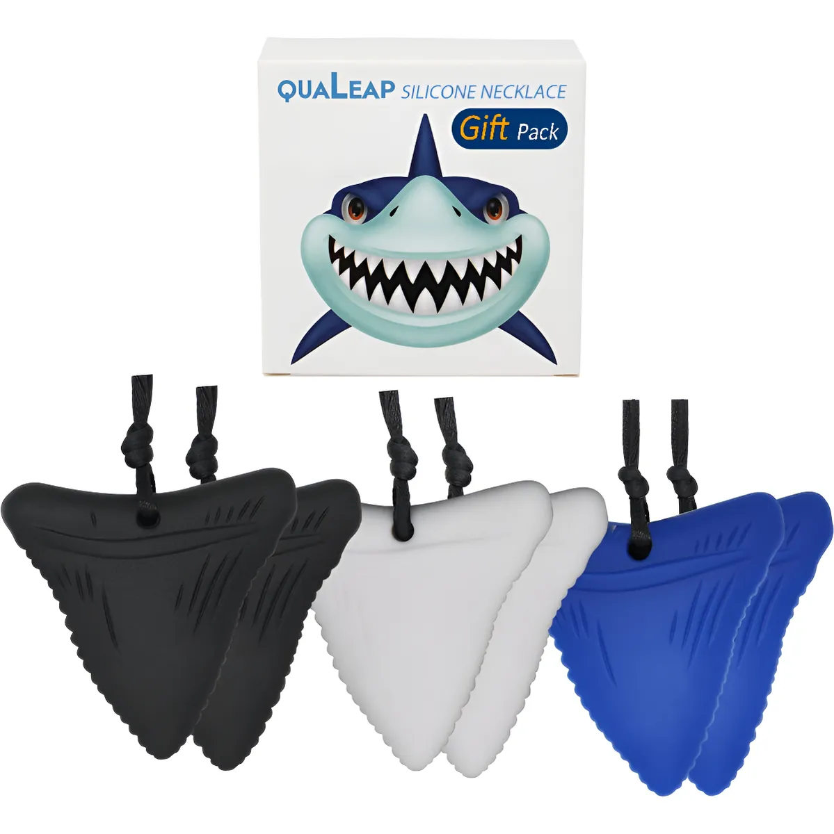 Collar Masticable Sensorial Xtra Tough 'Shark Tooth' para Terapia Ocupacional y Alivio del Estrés - Diseño Resistente y Seguro para Niños y Adultos