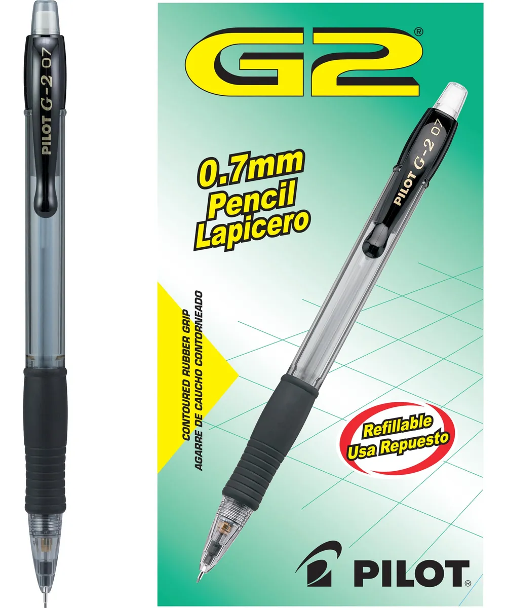 Lapicero Mecánico 0.7 mm HB Negro Caja 12 Piezas - Escritura Precisa y Duradera para Estudiantes y Profesionales