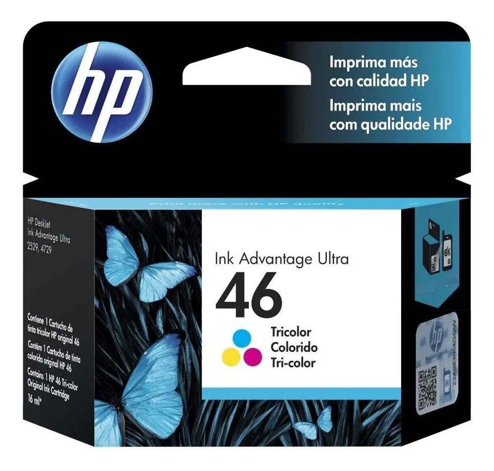 Cartucho de Tinta HP 46 Tricolor Original para Impresoras HP - Colores Vibrantes y Documentos de Alta Calidad - Impresión Fiable y Duradera