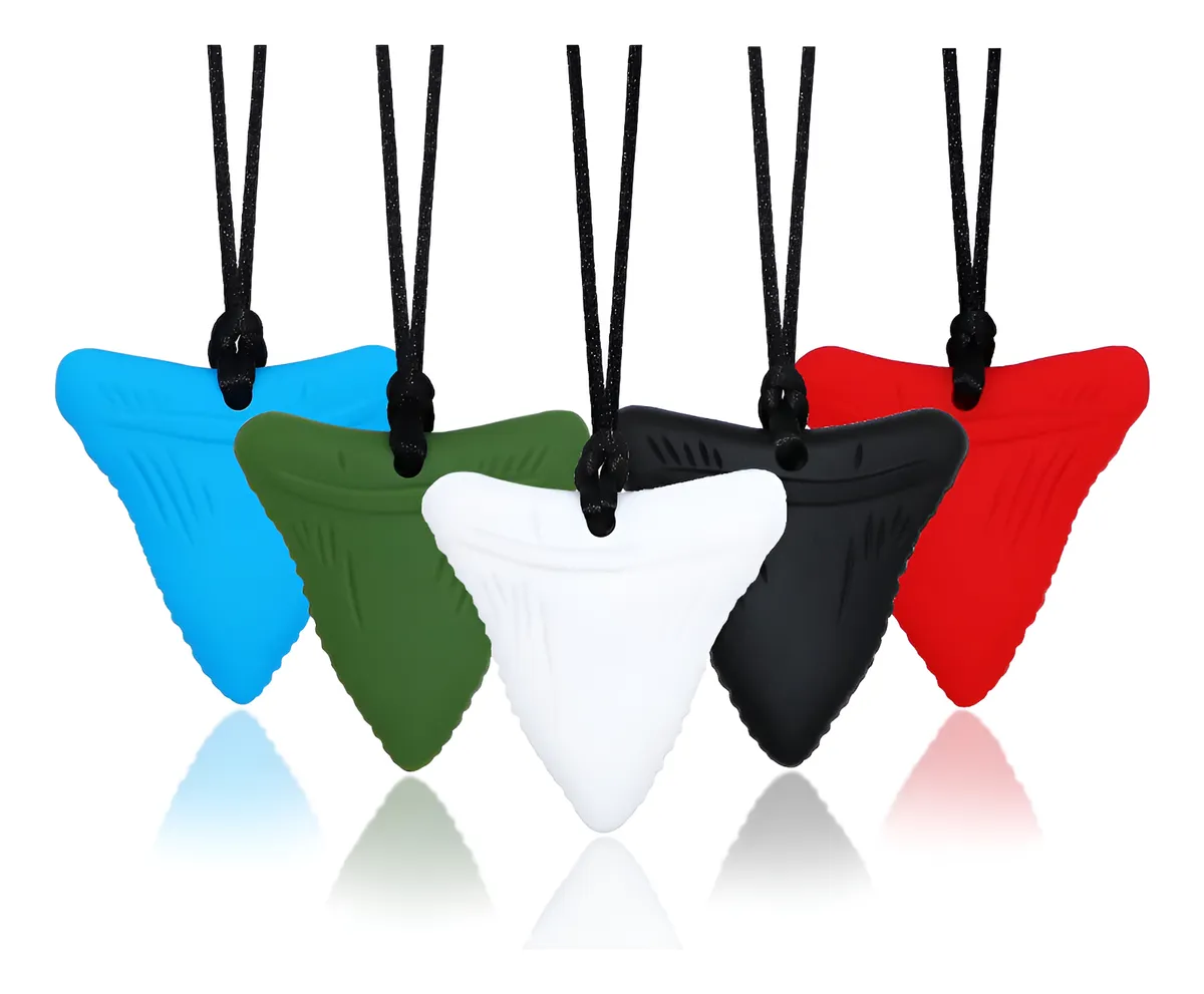 Collares Masticables de Silicona Suave para Dentición y Autocontrol | Alivio para Bebés y Niños | Textura Segura y Duradera