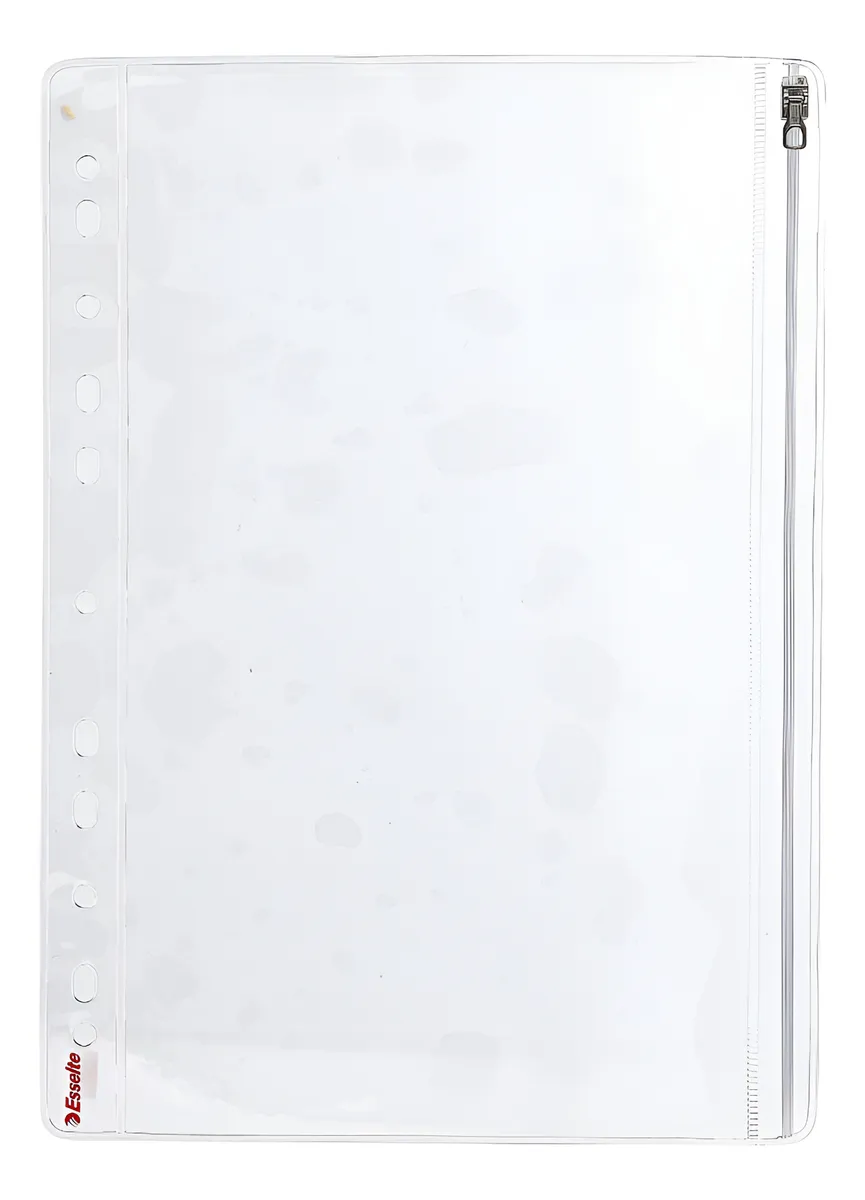 Archivador de Bolsillo Esselte Zip Pouch Pocket A4 | Funda Portadocumentos con Cremallera para Organización | Diseño Compacto y Duradero | Transparente / Color