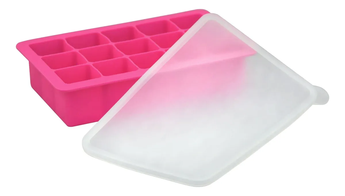 Bandeja Congelador Alimentos Frescos para Bebé con Tapa Transparente - Conservación Óptima - Ideal para Porciones Individuales - Diseño Práctico y Seguro